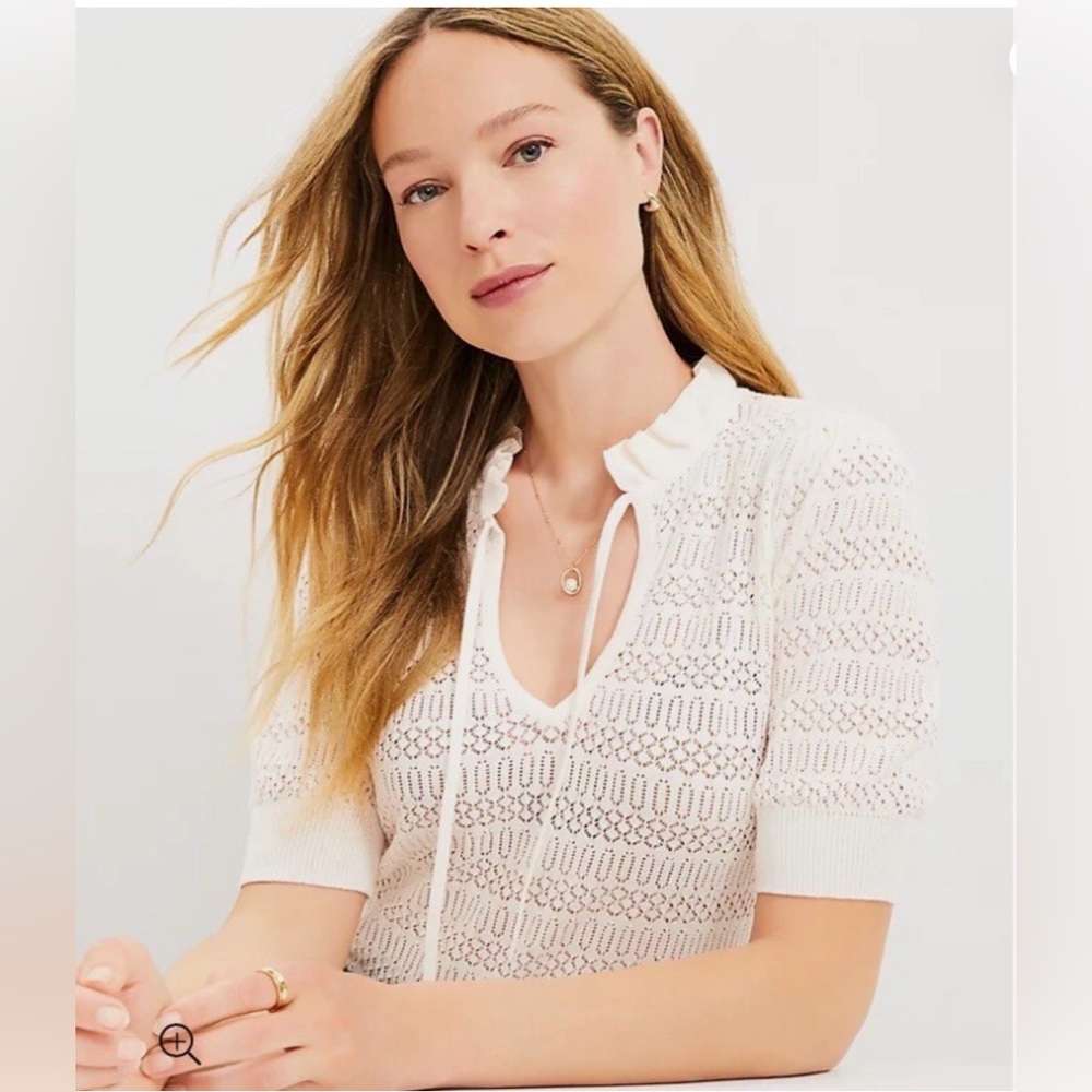 Loft Short Sleeve Sweater Top
